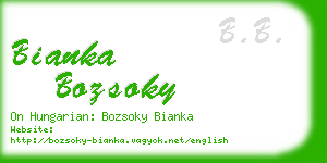 bianka bozsoky business card